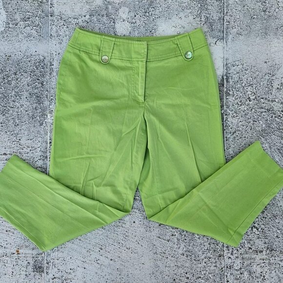 Focus 2000 Pants - Focus2000 Petie Women Capri Pant Green Cotton Pant Size 2P